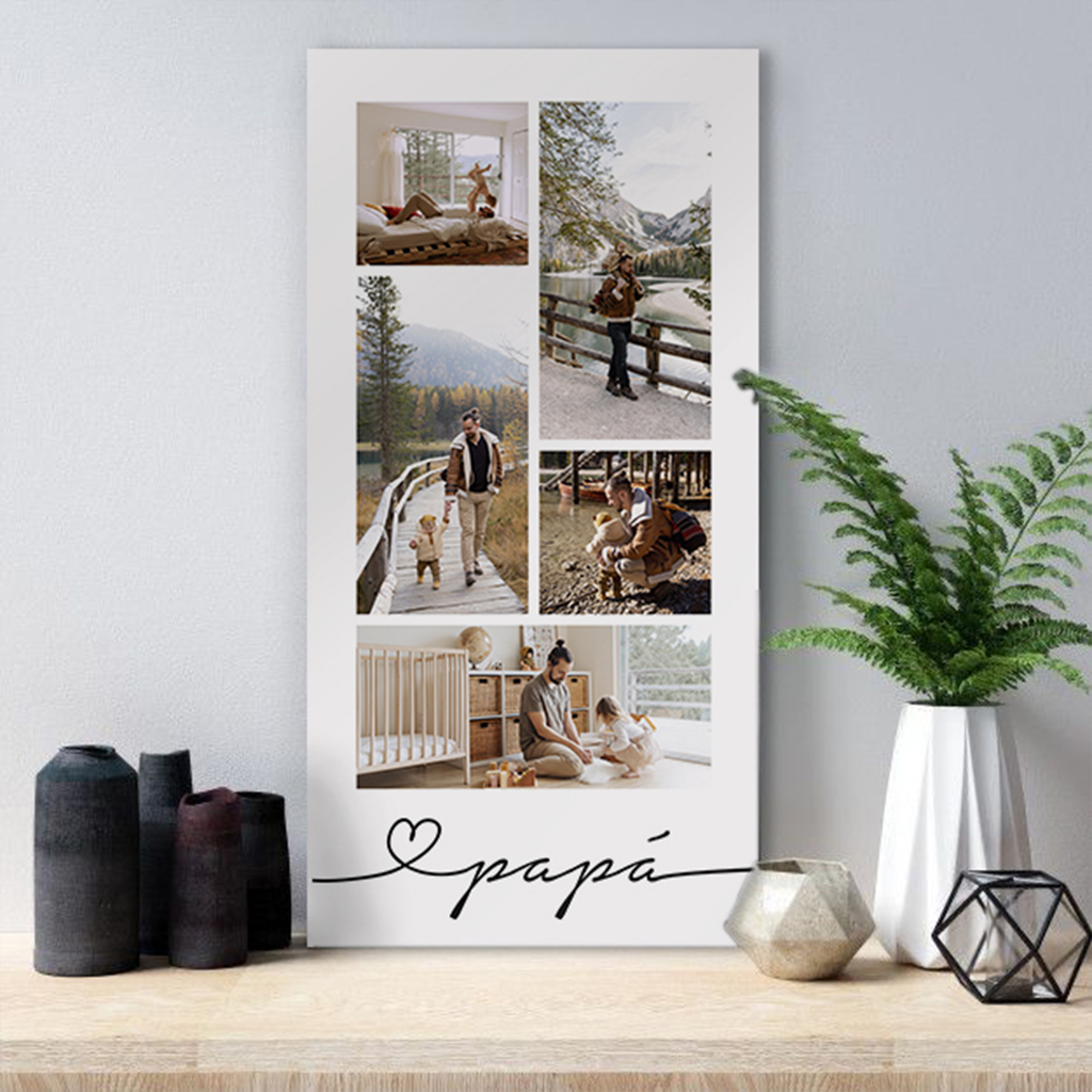 Bastidor Collage PAPA 30x60 vertical